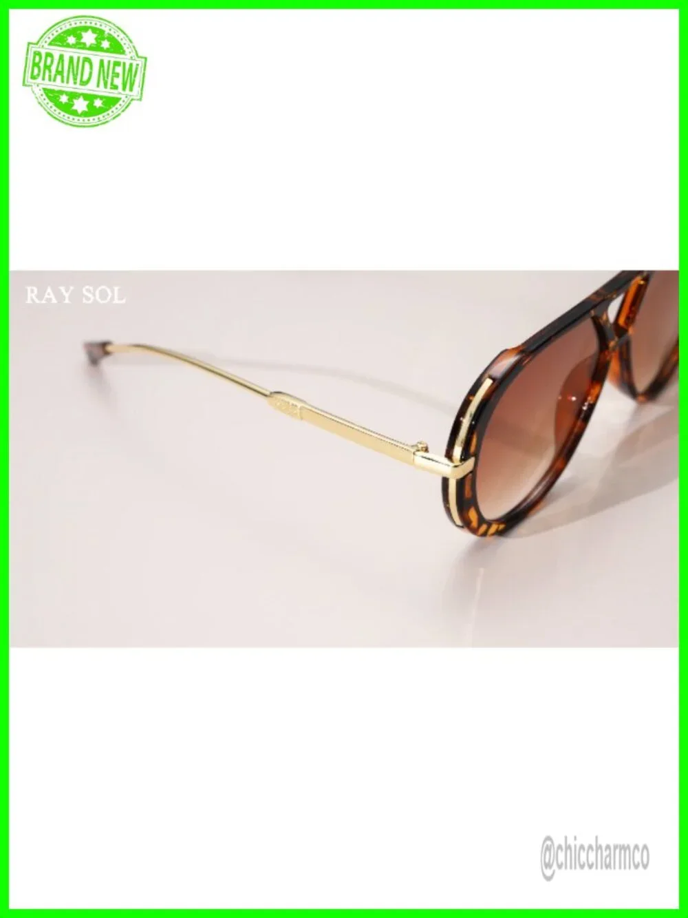 Retro Oversized Aviator Sunglasses Metal Frame UV400 Protection